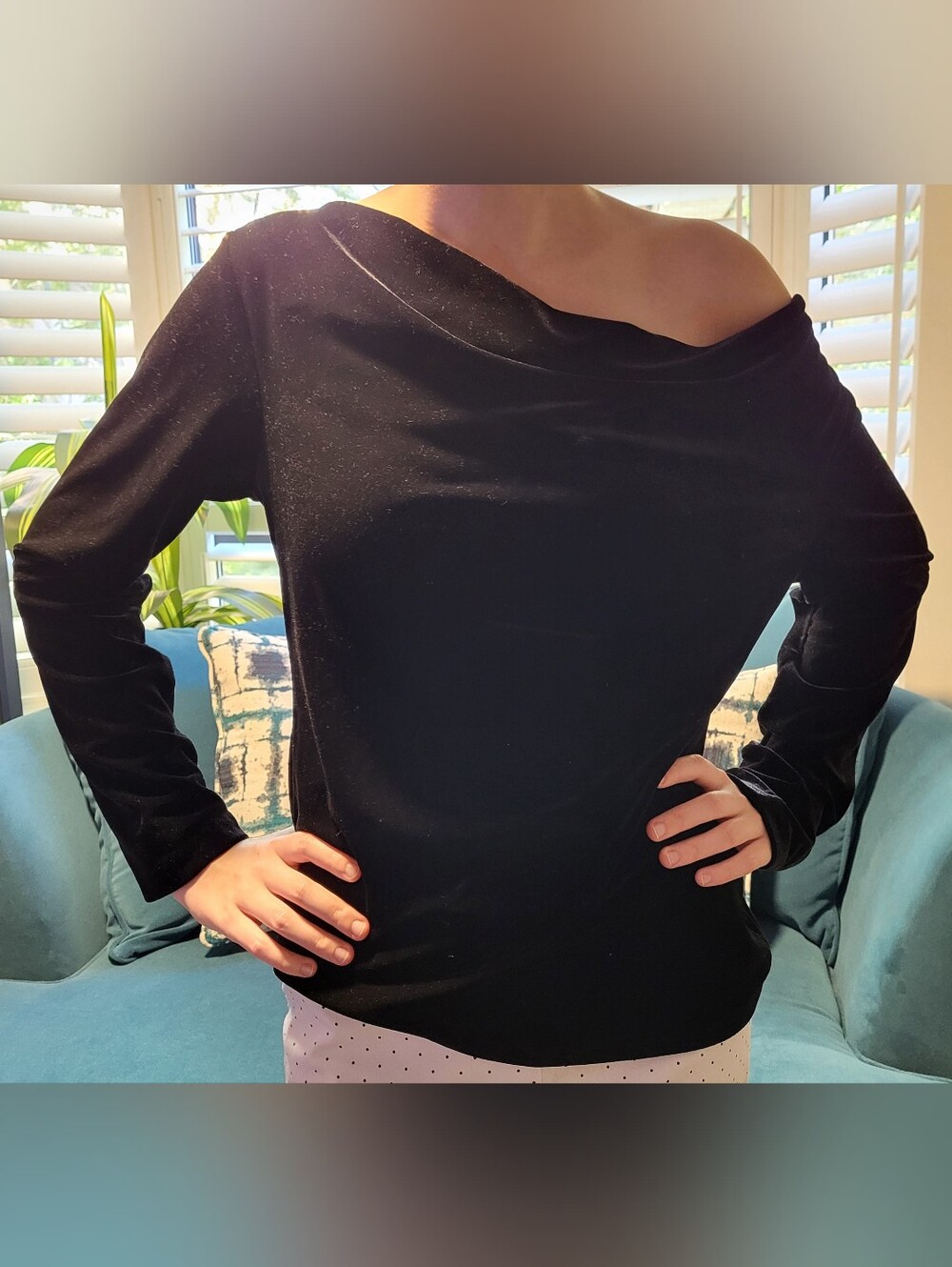Black Off-Shoulder Women’s Top